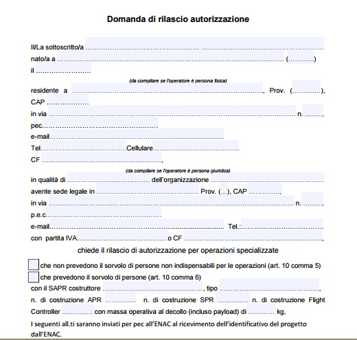 autorizzazione per operazioni non critiche enac come diventare un pilota di droni