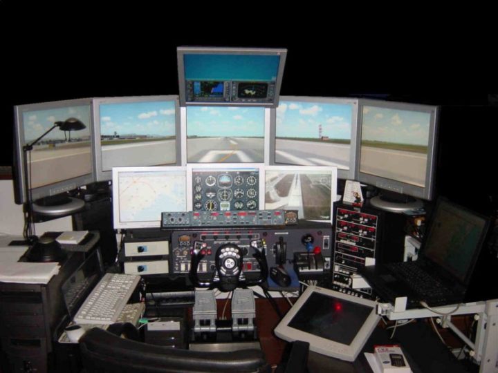 simulatore volo 747