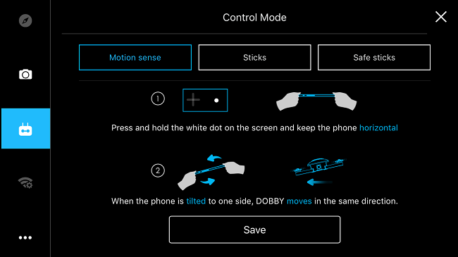 modalità volo Zerotech Dobby-contenuto della confezione drone dobby-contenuto