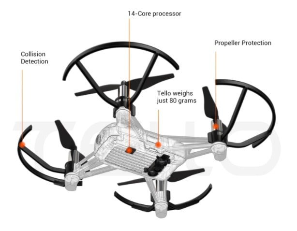 Drone DJI tello-nuovo drone dji ces 2018