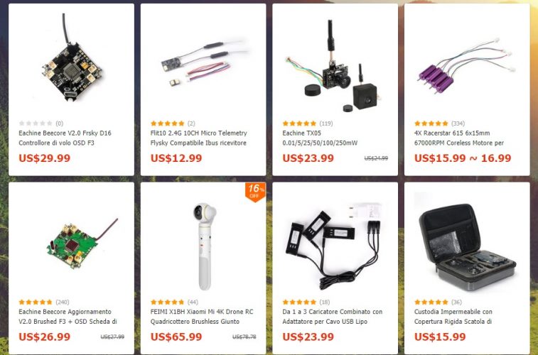 coupon banggod droni accessori