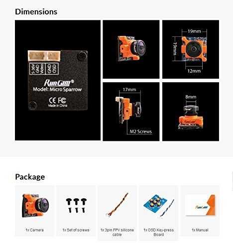 RunCam Micro Sparrow confezione