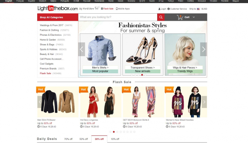 Light in the box sito