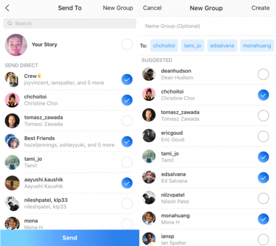 creare Gruppi su Instagram