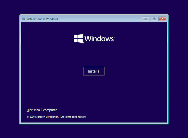 Come installare Windows 10