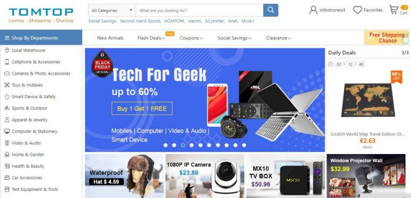 siti cinesi low cost - Tomtop