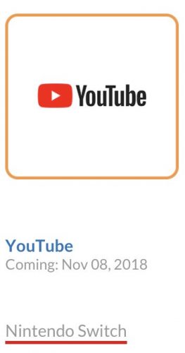 Youtube Nintendo Switch