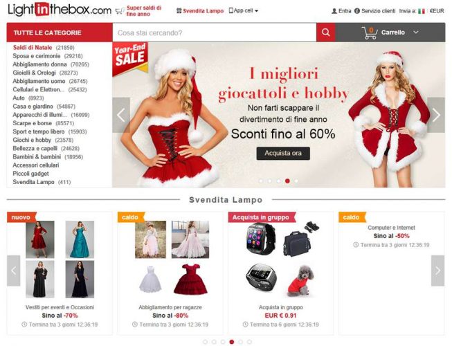 Ebay cina Lightinthebox