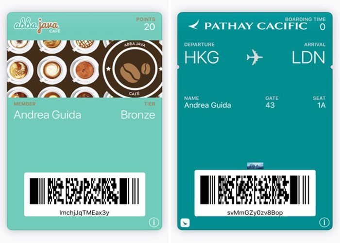 Come aggiungere carte fedeltà Wallet
