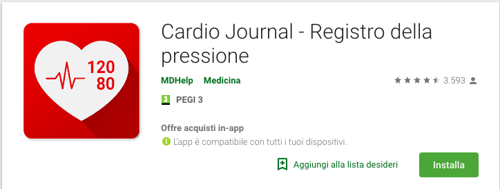 Cardio Journal – Registro della Pressione