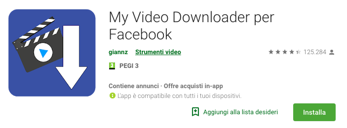 My Video Downloader per Facebook