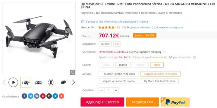 droni usati garantiti-gearbest