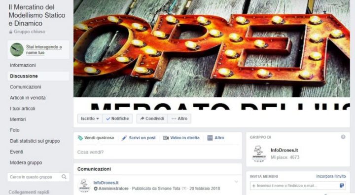 droni usati garantiti-gruppi facebook