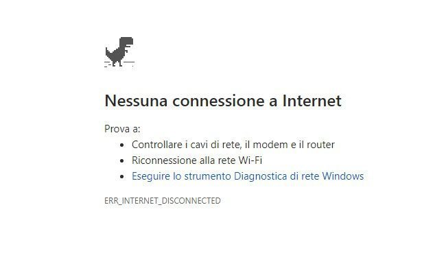 impossibile visualizzare una pagina web per errore di digitazione
