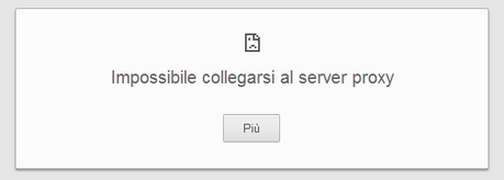 Impossibile collegarsi al Server Proxy 