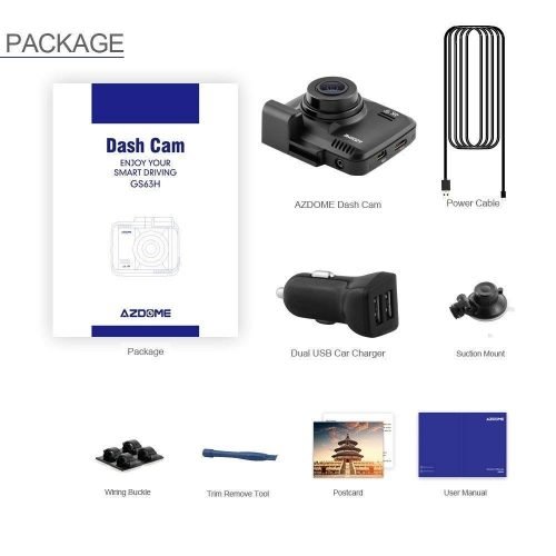 Azdome Dash Cam confezione