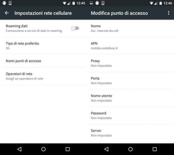 impossibile accedere alla rete 