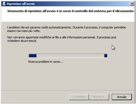 impossibile avviare il computer