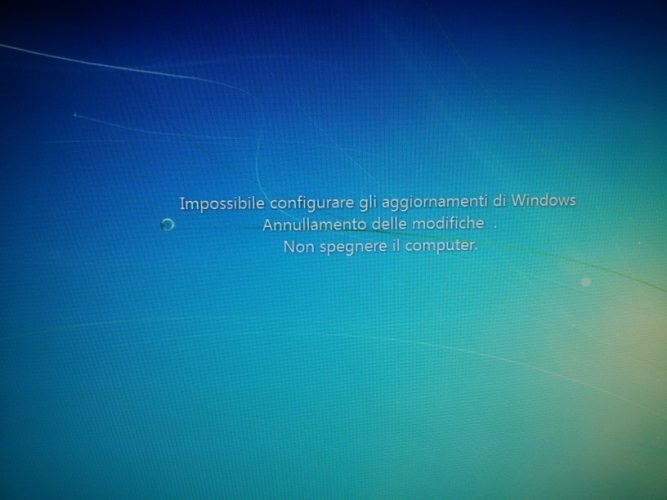 impossibile configurare gli aggiornamenti di windows 7
