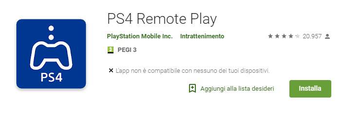 ps4 remote play-playstore