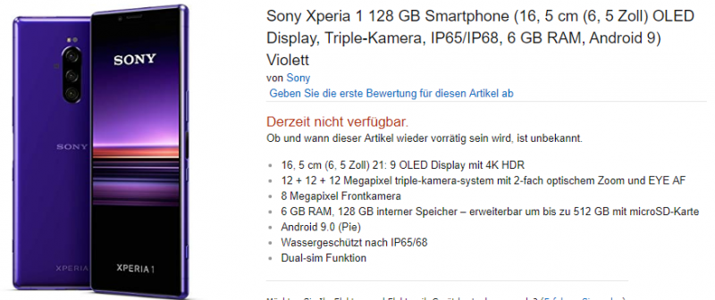 Sony xperia 1 -2