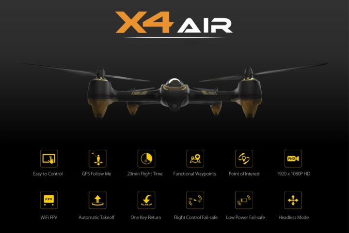 recensione Hubsan X4 Air H501A-drone con gps-drone fpv-drone hubsan