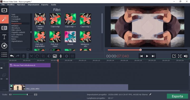 Movavi Video suite Filtri