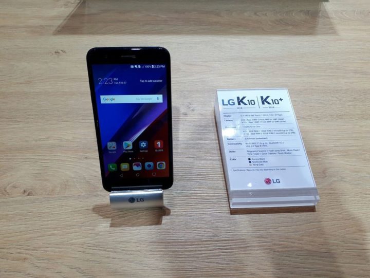 L’elegante LG K10 2018, uno dei nuovi smartphone LG nuovo smartphone lg k10 2018 mwc barcellona