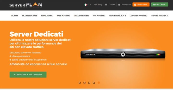 Hosting ServerPlan. Hosting completamente in Italiano Hosting ServerPlan