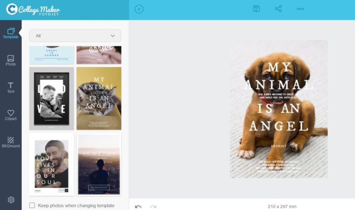 programma collage maker cane