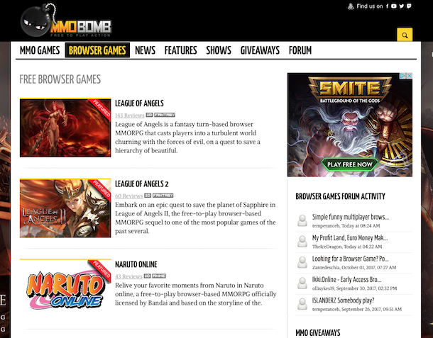 Giochi online Gratis. La lista dei migliori MMOBOMB