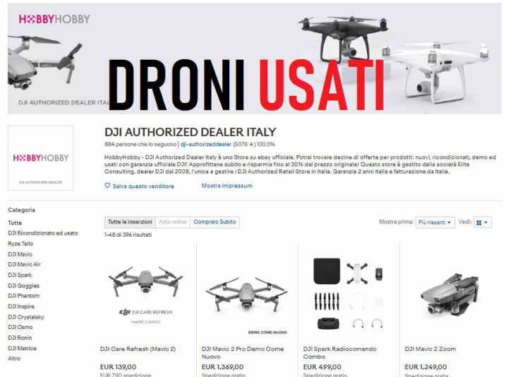 droni usati garantiti dji