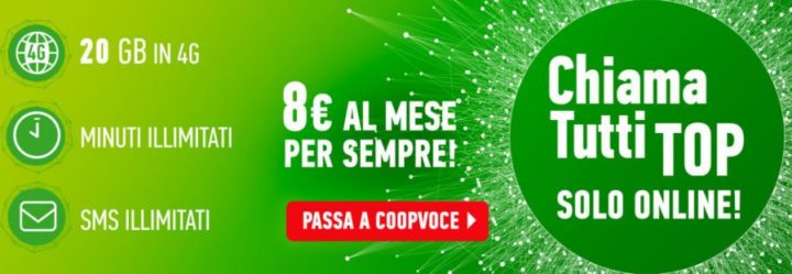 Come attivare ChiamaTutti Top 20GB di CoopVoce Come attivare ChiamaTutti Top 20GB di CoopVoce
