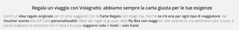 come usare voucher su Volagratis 3