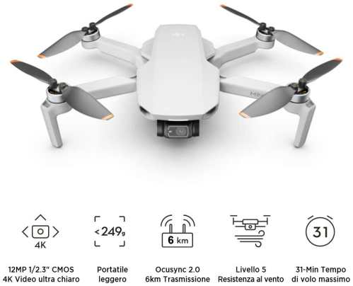 migliori droni sotto i 500 euro-dji mini 2