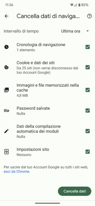 Come togliere cronologia su Google-2